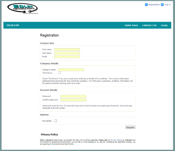 Edlen Online Ordering